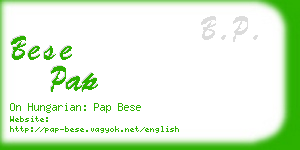 bese pap business card